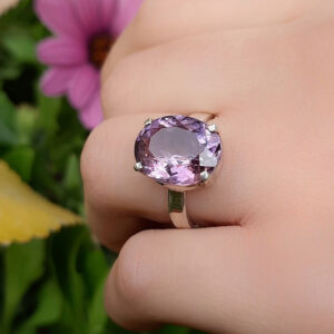 انگشتر دستساز آمیتیست