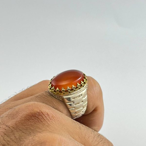 انگشتر نقره عقیق یمنی زیبا