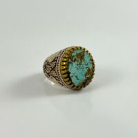 انگشتر نقره فیروزه نیشابور خفن {کد:AM.112}