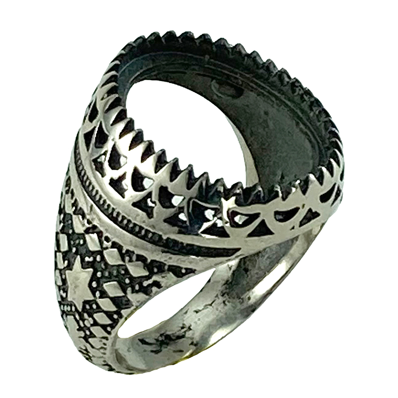 رکاب انگشتر مردانه نقره روسی (RN47)